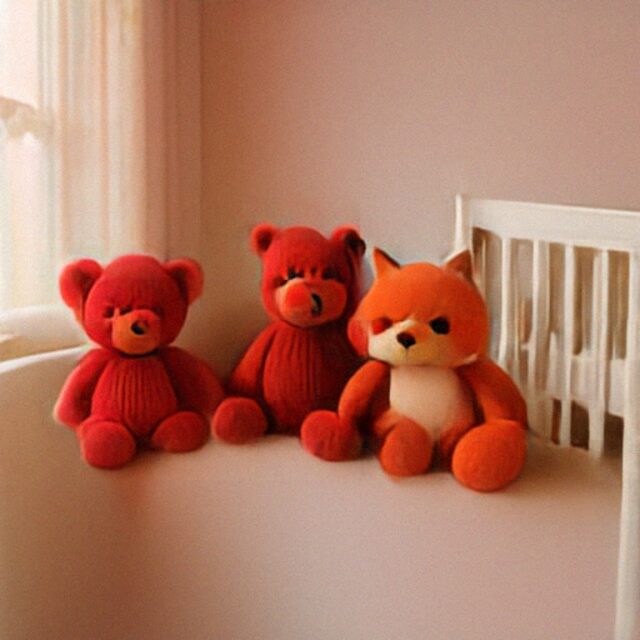 Pristine output for two teddy bears and a plush fox.