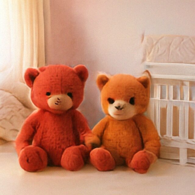 Safe model output for two teddy bears and a plush fox.