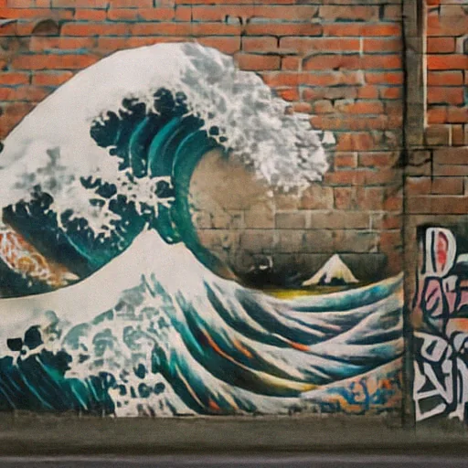 Full model output reproducing The Great Wave.