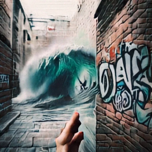 Pristine output for a Great Wave prompt.
